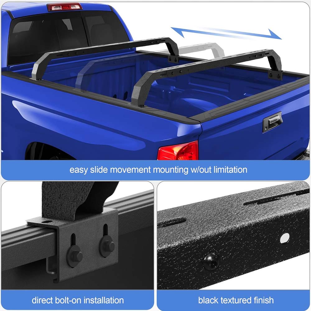 Overland Bed Racks Truck Cargo Carrier – Heavy Duty, Adjustable Truck Rack for Pickup Trucks image 2