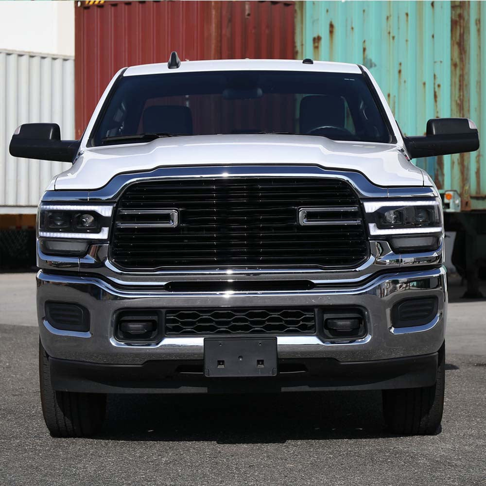 2019-2024 Dodge RAM 2500/3500/4500/5500 Switchback Sequential LED Turn Signal Projector Headlights (Matte Black Housing/Clear Lens) image 6