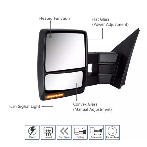 2007-2014 FORD F-150 Towing Mirrors image 1