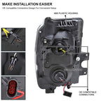 2011-2016 Ford F-250/F-350/F-450/F-550 Switchback Sequential LED C-Bar Projector Headlights (White Housing/Clear Lens) image 6