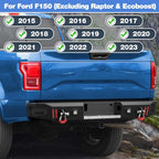 2015 - 2017 Ford F-150 Steel Rear Bumper With LED Lights (Excluding Raptor) image 6