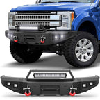 2017 - 2022 Ford F250/F350/F450 Steel Front Bumper W/ LED Lights image 6