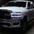 2019-2024 Dodge RAM 2500/3500/4500/5500 Switchback Sequential LED Turn Signal Projector Headlights (Matte Black Housing/Clear Lens) image 9