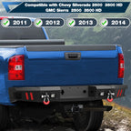 2011–2014 Silverado 2500/3500 & Sierra HD Heavy Duty Rear Bumper