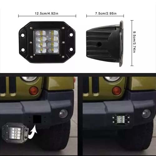 5" Flush Mount Led Light Bar 50W IP67 6500K image 1