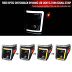 2011-2016 Ford F-250/F-350/F-450/F-550 Switchback Sequential LED C-Bar Projector Headlights (Black Housing/Clear Lens) image 2