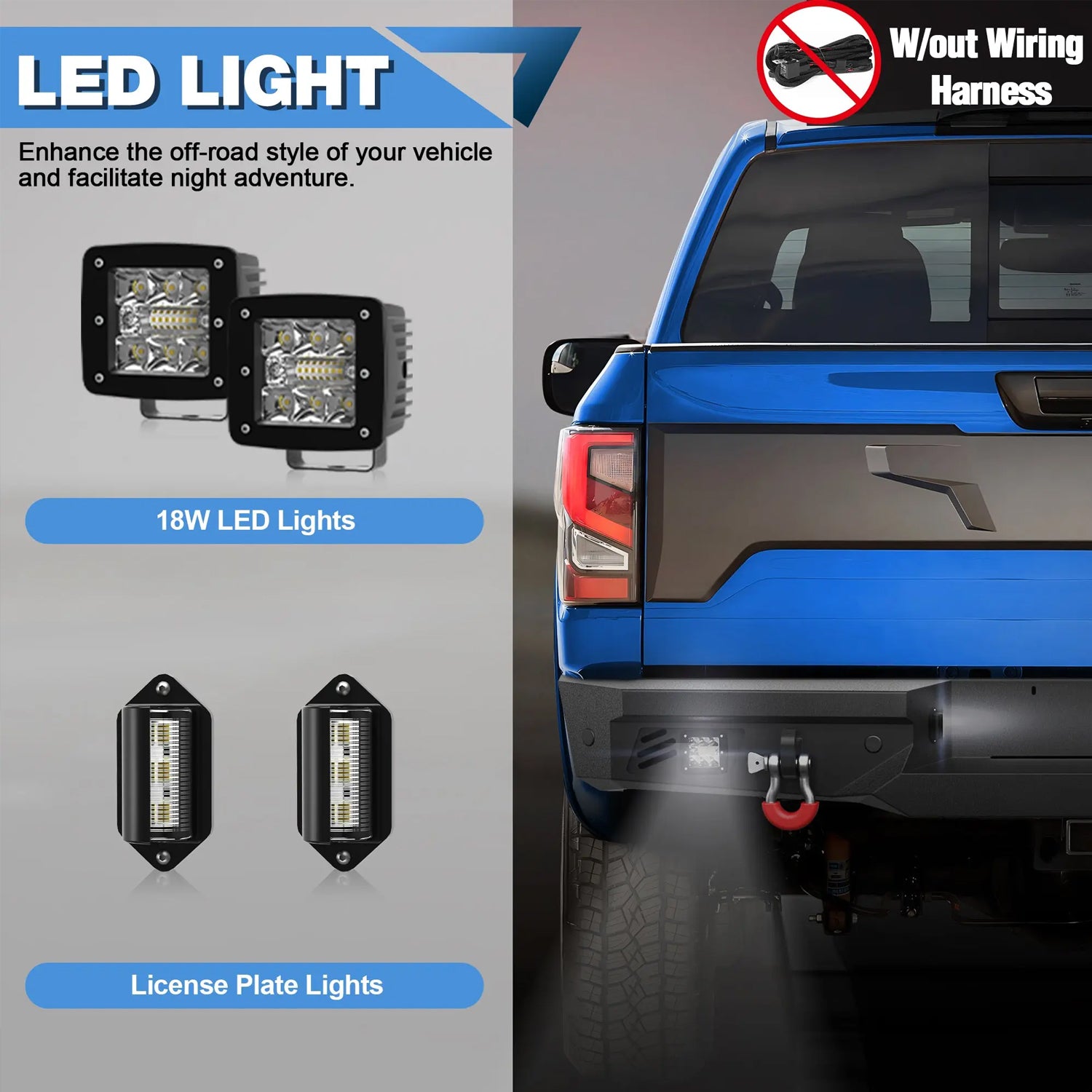 2016–2025 Nissan Titan Heavy Duty Rear Bumper w/ LED & D-Rings