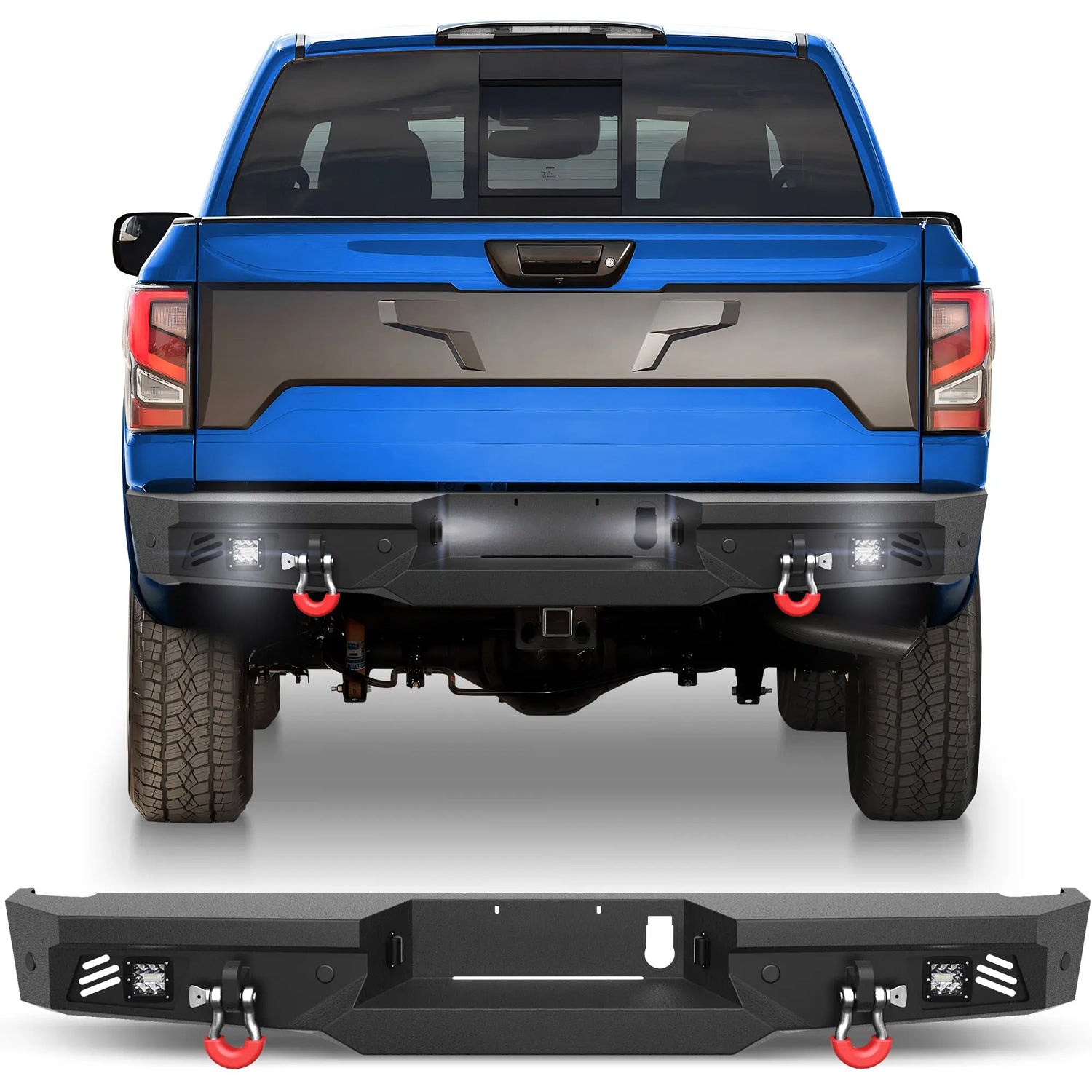 2016–2025 Nissan Titan Heavy Duty Rear Bumper w/ LED & D-Rings