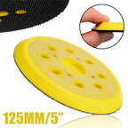 5Inch 8-Hole 125 MM Back-up Sanding Pad 4 Nails Hook and Loop Sander Backing Pad image 2