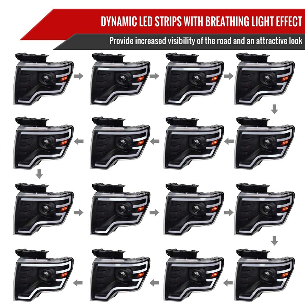 2009-2014 Ford F-150 Projector Headlight Assembly w/ LED image 2