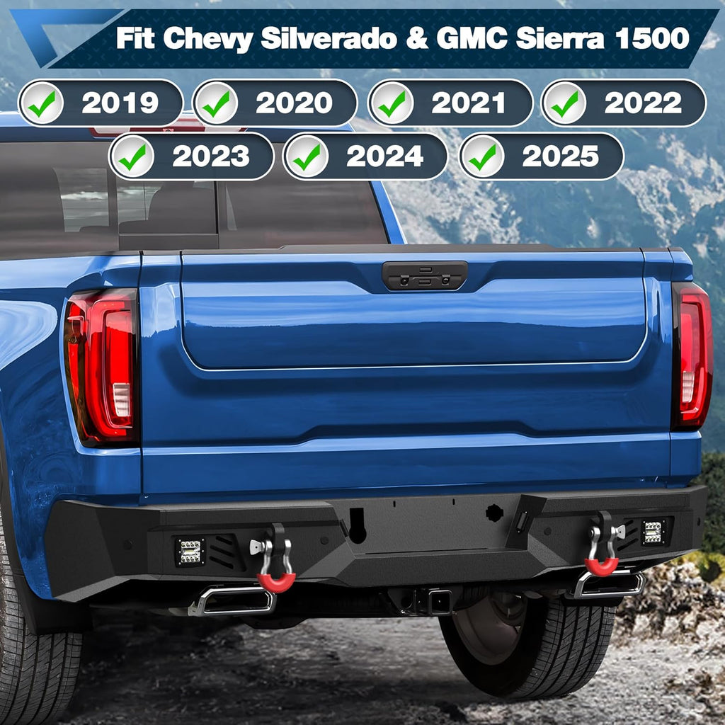 2019–2025 Silverado & Sierra 1500 Heavy Duty Rear Bumper