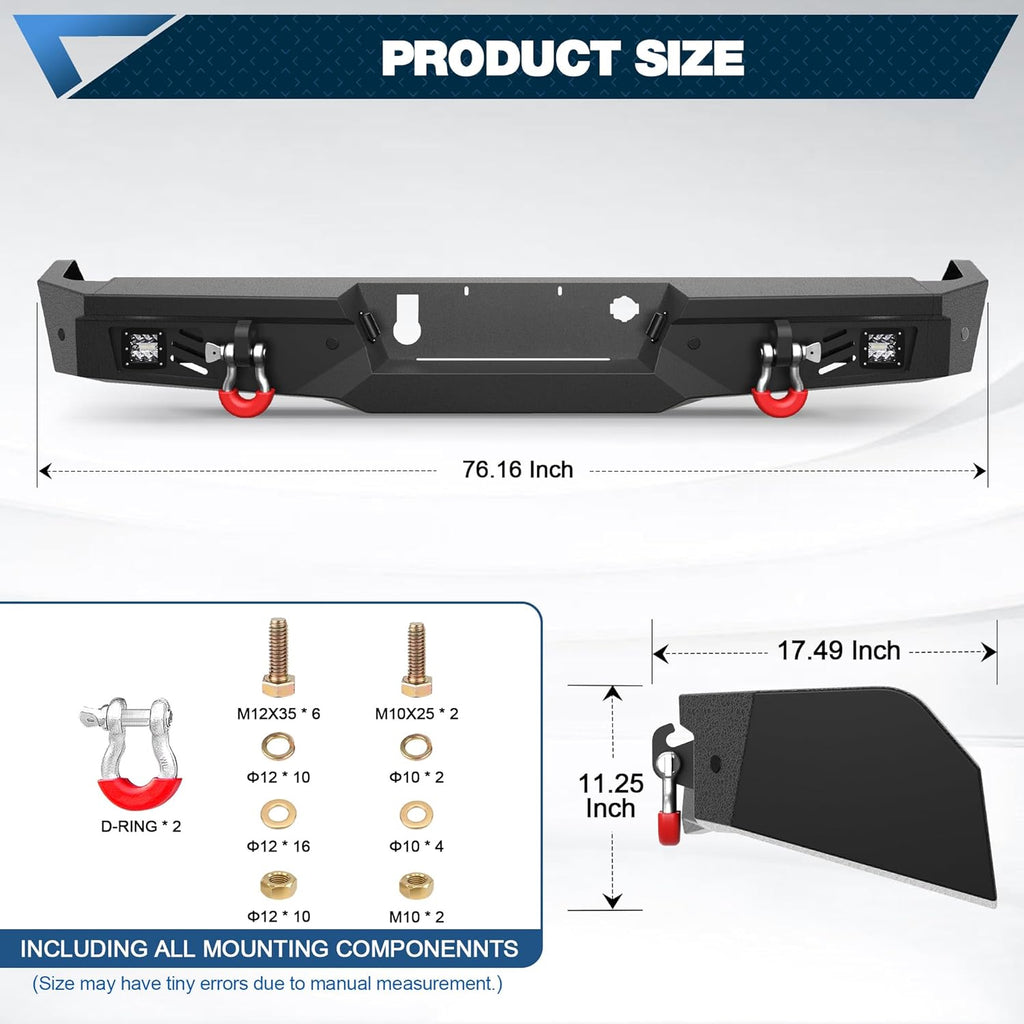 2019–2025 Silverado & Sierra 1500 Heavy Duty Rear Bumper