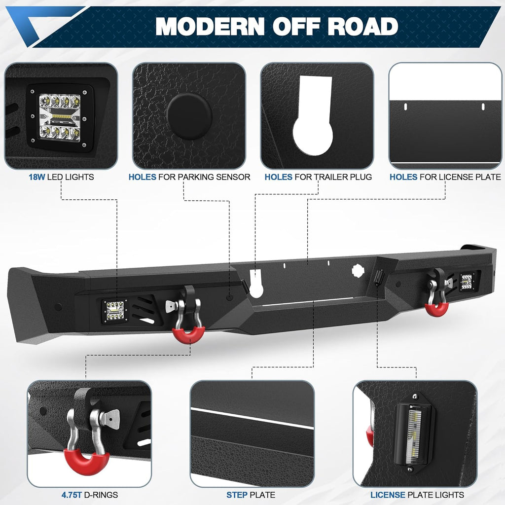 2019–2025 Silverado & Sierra 1500 Heavy Duty Rear Bumper