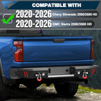 2020–2026 Silverado 2500/3500 & Sierra HD Heavy Duty Rear Bumper