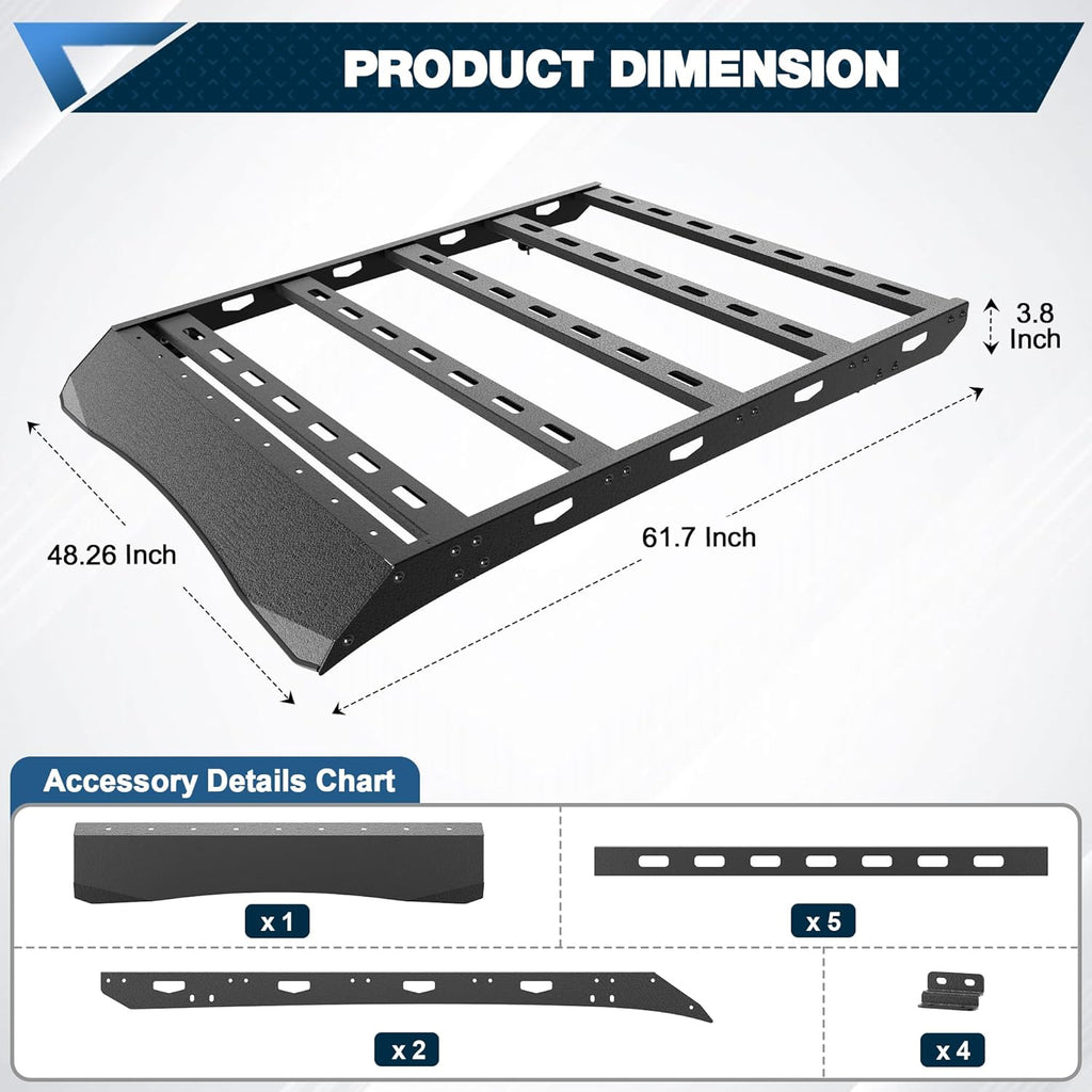 2024–2025 Toyota Tacoma Crew Cab Roof Rack Platform