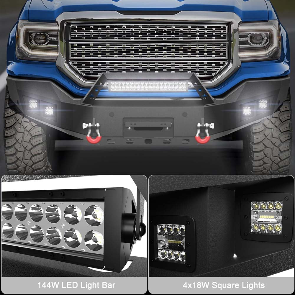 2016–2018 GMC Sierra Heavy Duty Front Steel Bumper image 2
