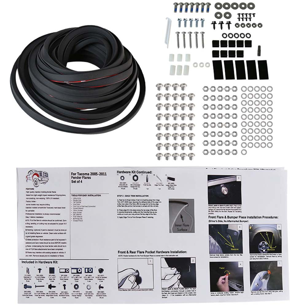 2005 - 2011 Toyota Tacoma Pocket Style Fender Flares (6ft) image 2