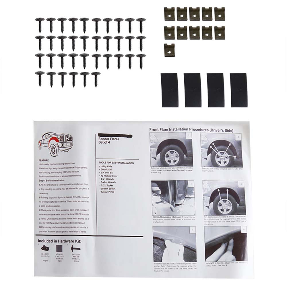 2009 - 2019 Dodge Ram 1500 OE Style Fender Flares Smooth image 3