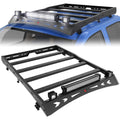 Top Roof Rack for Toyota Tacoma Cargo Carrier – 2x18W LED Lights &amp; 144W Light Bar, Textured Black Roof Luggage Storage (2005-2023) image 0