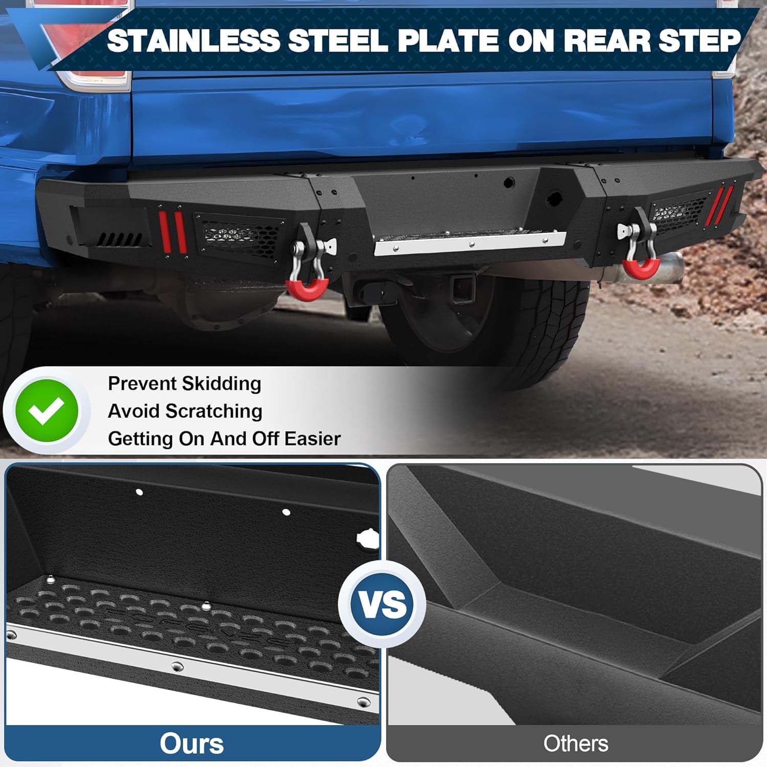 2009 - 2014 F-150 Steel Rear Bumper with LED Lights image 6