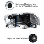 Headlight Assembly 1999-2006 GMC Sierra 1500 2500 3500 / 00-06 GMC Yukon Chrome Housing Crystal Clear Lens image 1