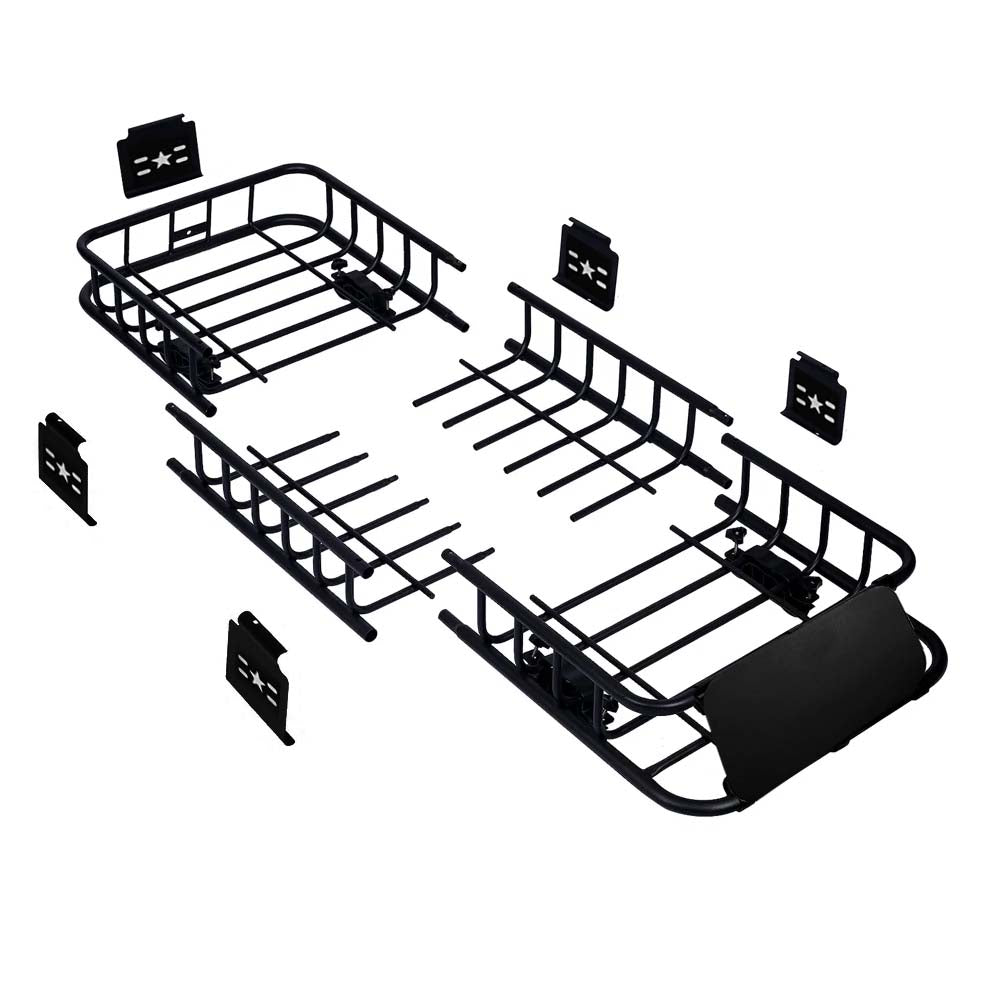 Skinny Roof Rack Mount Cargo Basket 200 Lb. image 1