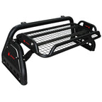 Adjustable Width Black Powder Coated Extended Roll Sports Bar With Basket image 0