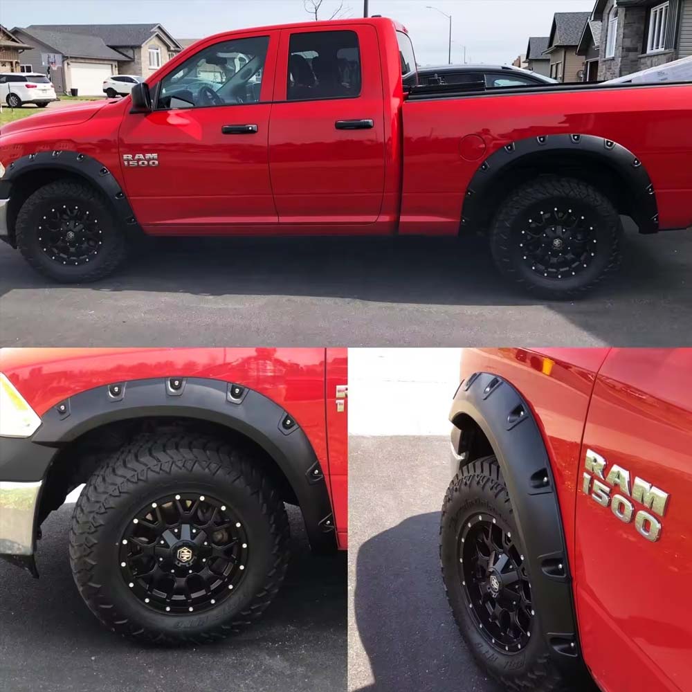 2009 - 2022 Dodge RAM 1500 Classic Body Pocket Style Fender Flares Textured image 6