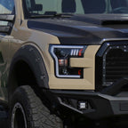 2015 - 2017 Ford F-150 LED Bar Projector Headlights - (Matte Black Housing/Clear Lens) image 8