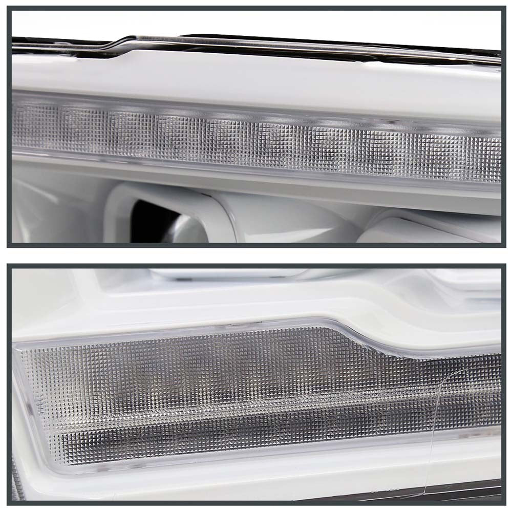 2009-2018 Dodge RAM 1500/2019-2021 RAM Classic/2010-2018 RAM 2500/3500 Switchback Sequential Projector Headlights (White Housing/Clear Lens) image 1