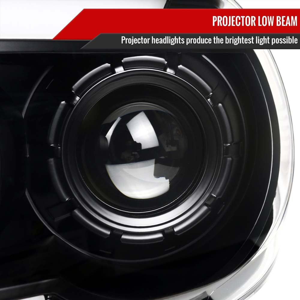 2007 - 2013 Toyota Tundra / 2008 - 2017 Sequoia Switchback Sequential LED C-Bar Projector Headlights (Black Housing/Clear Lens) image 2