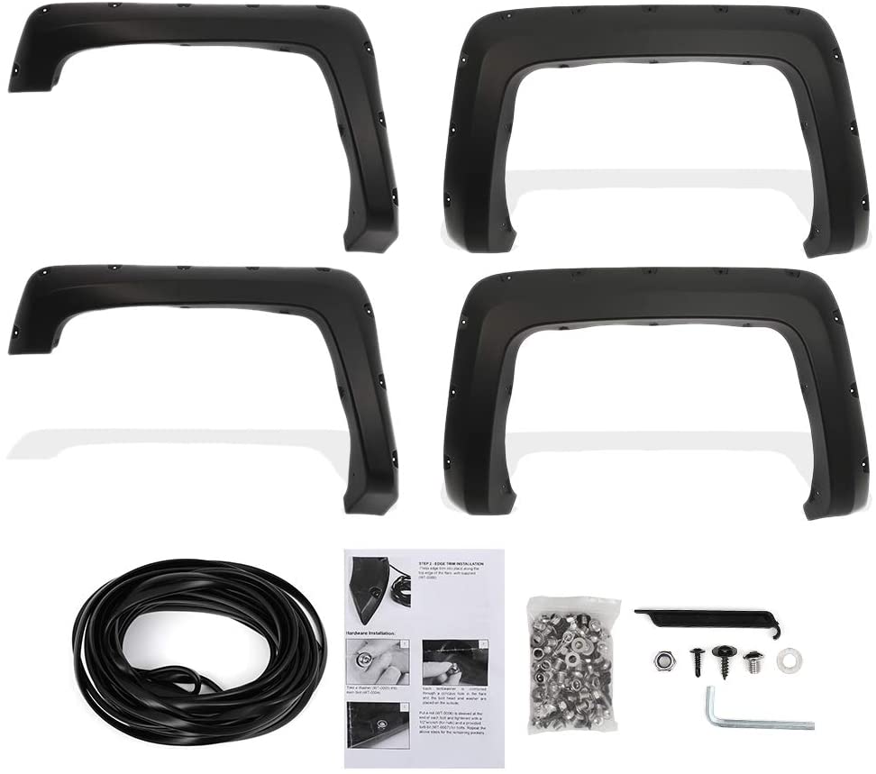2014 - 2018 Chevrolet Silverado 2500HD 3500HD Pocket Style Fender Flares (6.6´/8´ Bed) image 0