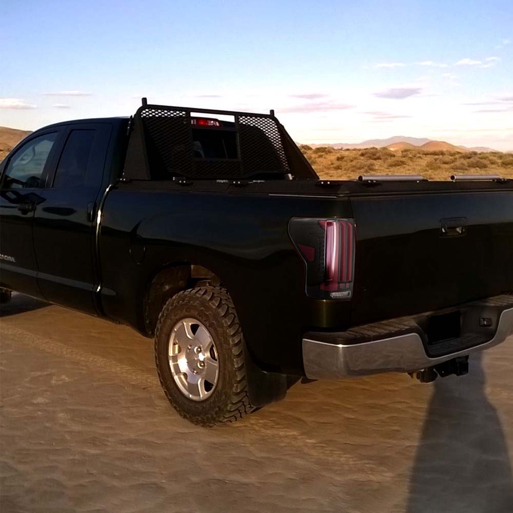 2007 - 2013 Toyota Tundra Sequential Red LED Bar Tail Lights (Glossy Black Housing/Clear Lens) image 9