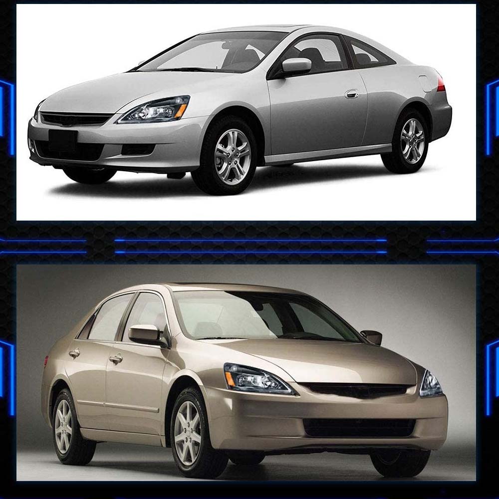 2003-2007 Honda Accord Headlight Assembly Housing Headlamp w/ Amber Reflector image 2