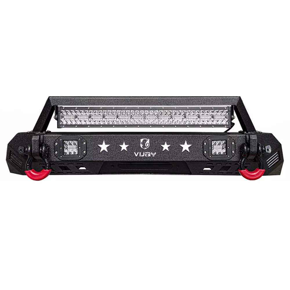 2016 - 2023 Toyota Tacoma Steel Front Bumper With LED Lights image 0
