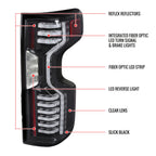 2019-2022 Chevrolet Silverado 1500 / 2020-2022 Silverado 2500HD/3500HD LED Tail Lights (Matte Black Housing/Clear Lens) image 1