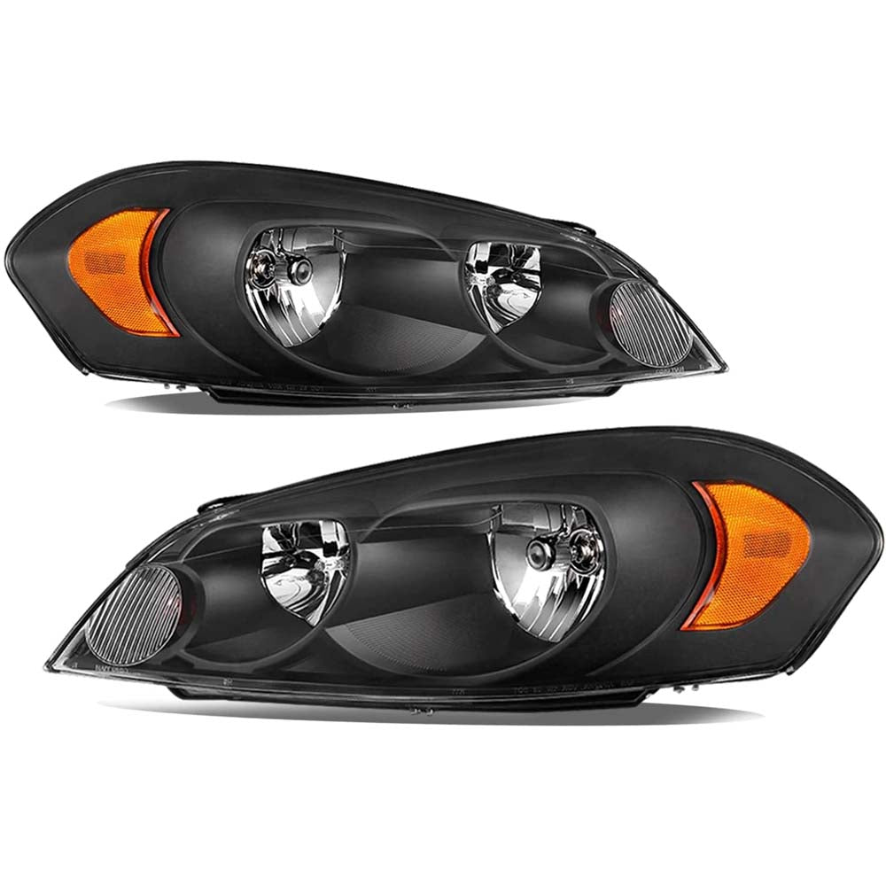 Headlight Assembly Replacement for 2006-2013 Chevy Impala / 06 07 Chevy Monte Carlo / 14-16 Chevy Impala Limited Black Housing image 0