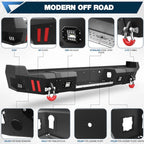 2017 - 2025 Ford F250/F350/F450 Steel Rear Bumper W/ LED Lights image 2