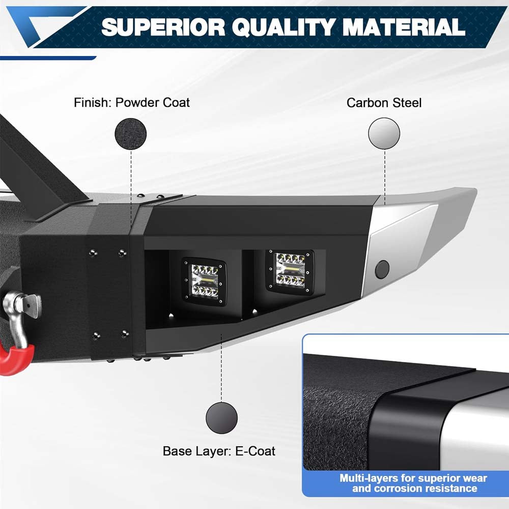 2017 - 2022 Ford F250/F350/F450 Steel Front Bumper W/ LED Lights image 2