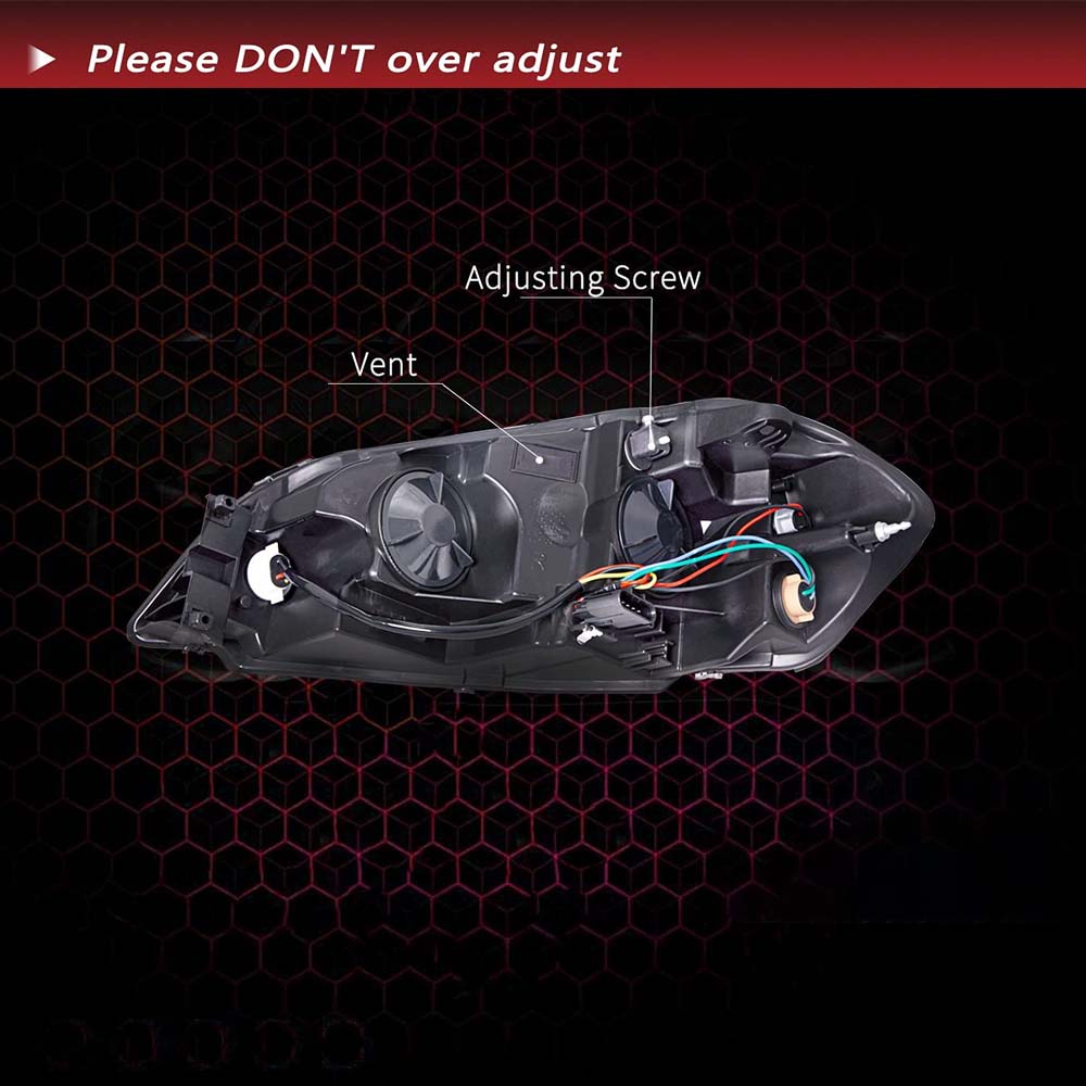 Headlight Assembly Replacement for 2006-2013 Chevy Impala / 06 07 Chevy Monte Carlo / 14-16 Chevy Impala Limited Black Housing image 2