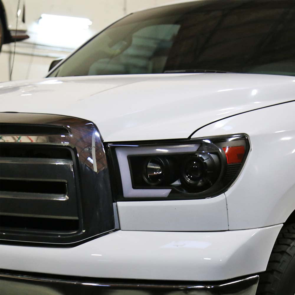 2007 - 2013 Toyota Tundra / 2008 - 2017 Sequoia Switchback Sequential LED C-Bar Projector Headlights (Black Housing/Clear Lens) image 5