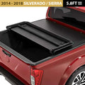 3-Fold Soft Tonneau Cover for 2014 - 2018 GMC Sierra / Chevrolet Silverado (5.8ft Box) image 0