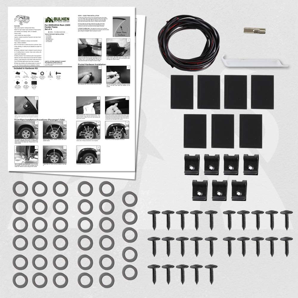 2009 - 2023 Dodge RAM 1500 Classic Pocket Style Fender Flares image 3