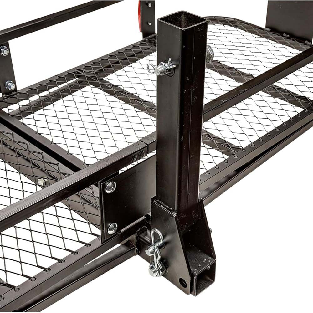 Hitch Mounted Folding Cargo Carrier 500lbs 2 inch Receiver image 2
