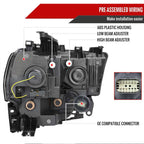 2019-2024 Dodge RAM 2500/3500/4500/5500 Switchback Sequential LED Turn Signal Projector Headlights (Matte Black Housing/Clear Lens) image 4