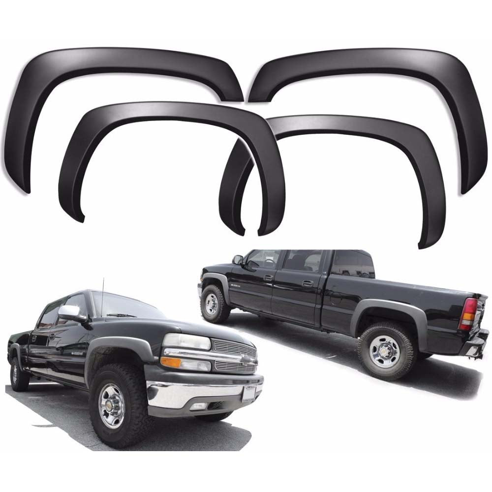 1999-2006 Chevy Silverado/GMC Sierra  Black Fender Flares OE Style 4 PCS image 0