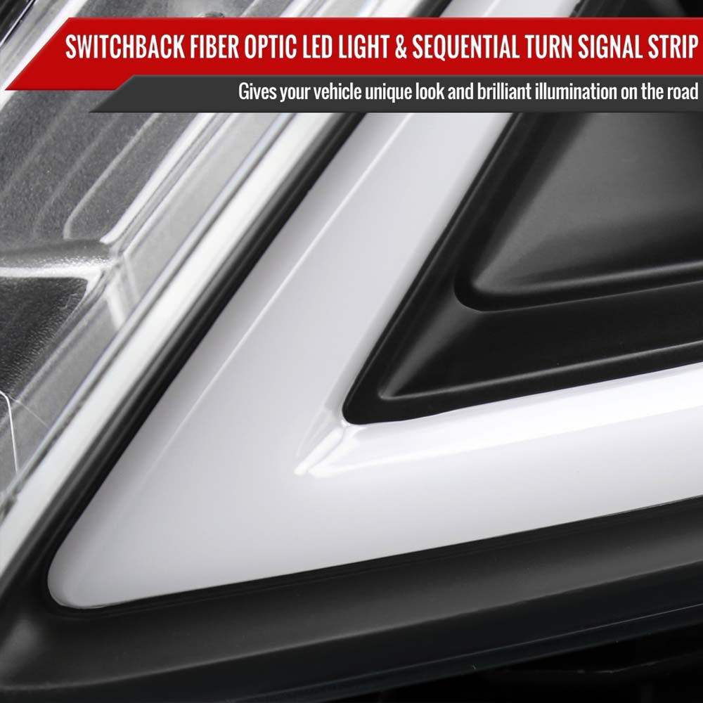 2008 - 2013 Infiniti G37 / 2014-2015 Q60 Coupe/Convertible Sequential Switchback LED Turn Signal Projector Headlights (Matte Black Housing/Clear Lens) image 4