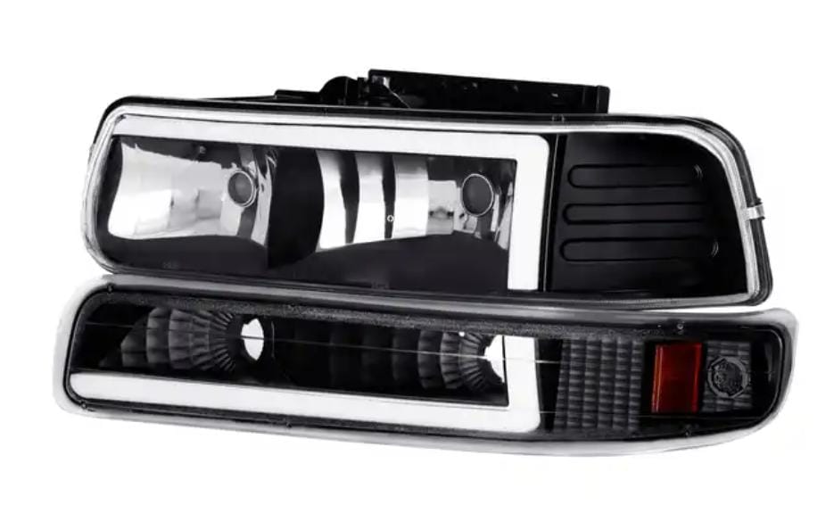 1999-2002 CHEVROLET SILVERADO 1500 LED Bar Fabric Style Headlight Assembly image 0