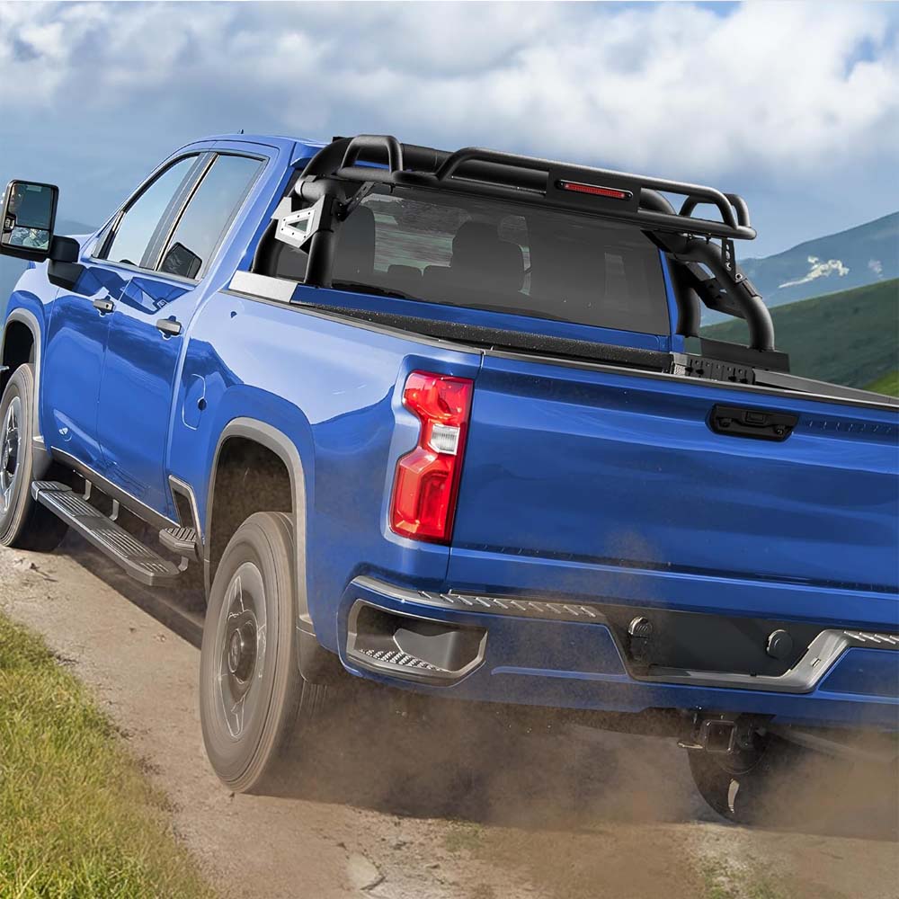 Truck Roll Bar with Basket Heavy Duty Sport Bar Chase Rack for Full Size Trucks image 1