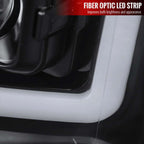 2011-2016 Ford F-250/F-350/F-450/F-550 Switchback Sequential LED C-Bar Projector Headlights (Black Housing/Clear Lens) image 1